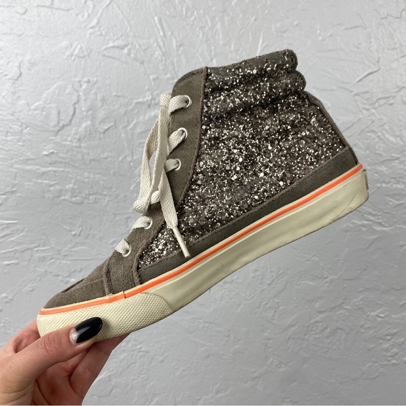 American Eagle Glitter high top Sneakers size 6 - Picture 6 of 8